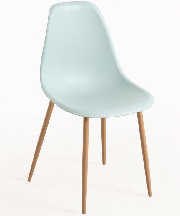 Lot de 2 chaises KERRY - Polypropylène & pieds en bois peint - Photo n°1