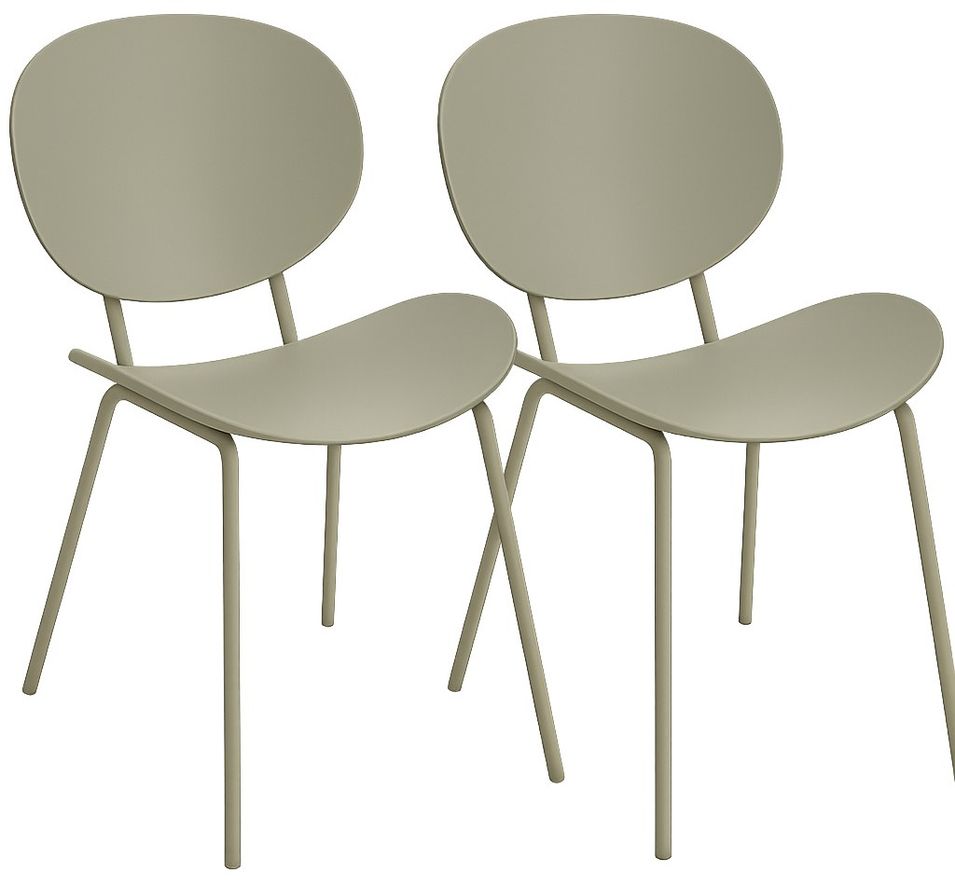 Lot de 2 chaises KILA – Polypropylène & pieds métal - Photo n°1