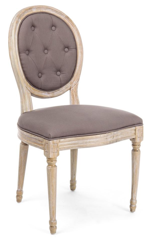 Lot de 2 chaises médaillon MATHILDE - style Louis XVI - Photo n°1