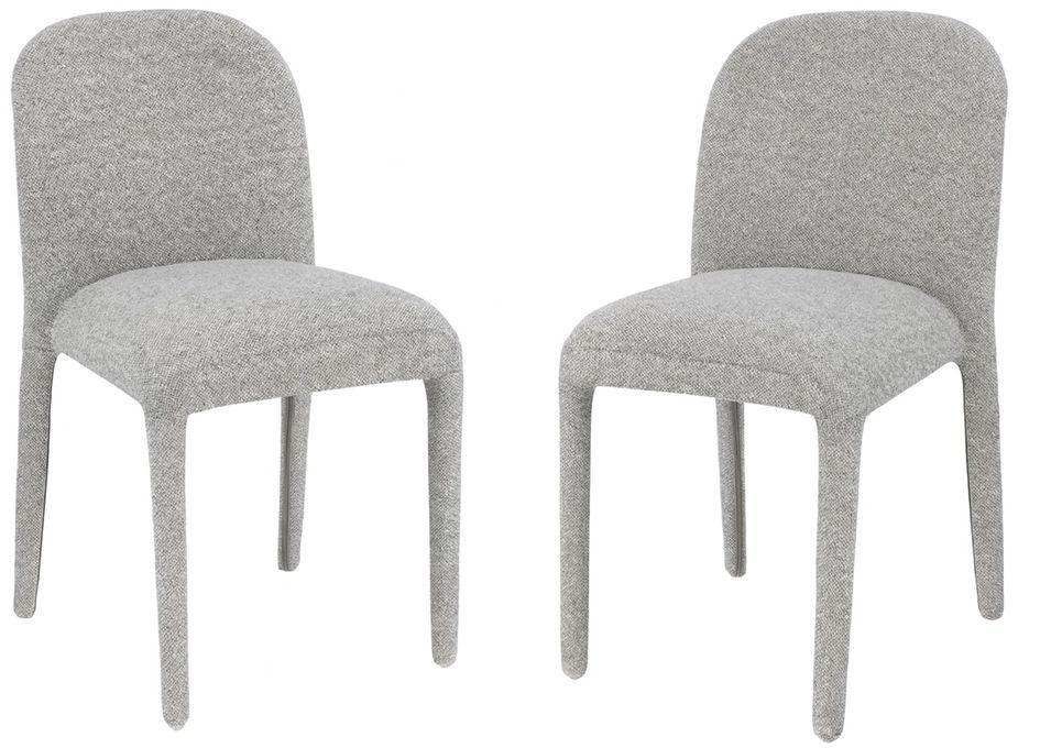 Lot de 2 chaises modernes KANTA – Tissu bouclé - Photo n°1