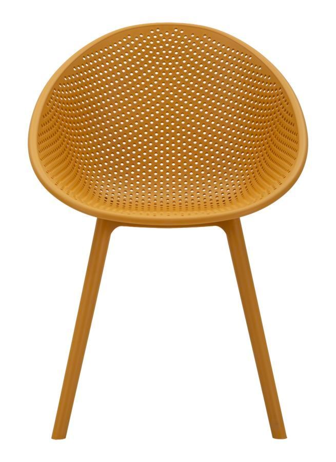Lot de 2 chaises moutarde tressées intérieur extérieur Ibiza - Photo n°1