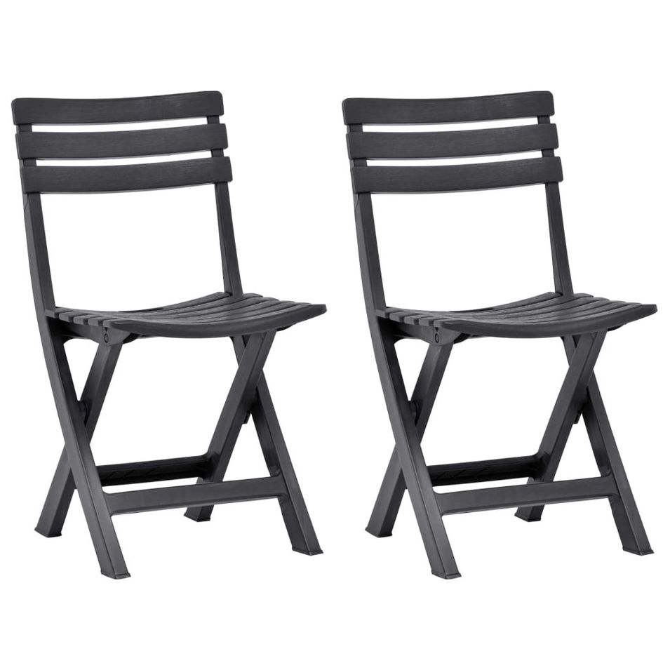 Lot de 2 chaises pliantes en plastique – Mobilier intérieur ou extérieur - Photo n°1