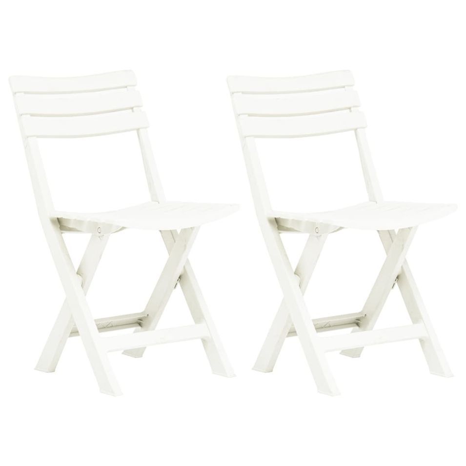 Lot de 2 chaises pliantes en plastique – Mobilier intérieur ou extérieur - Photo n°1