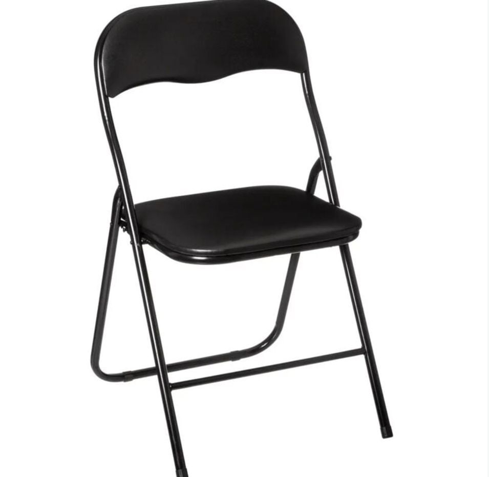 Lot de 2 chaises pliantes noir TALY - Photo n°1