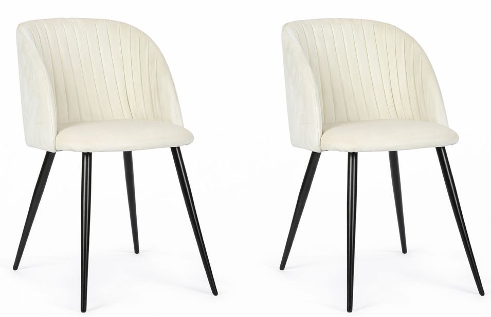 Lot de 2 chaises QUEEN – Velours ultra doux & confort premium - Photo n°1