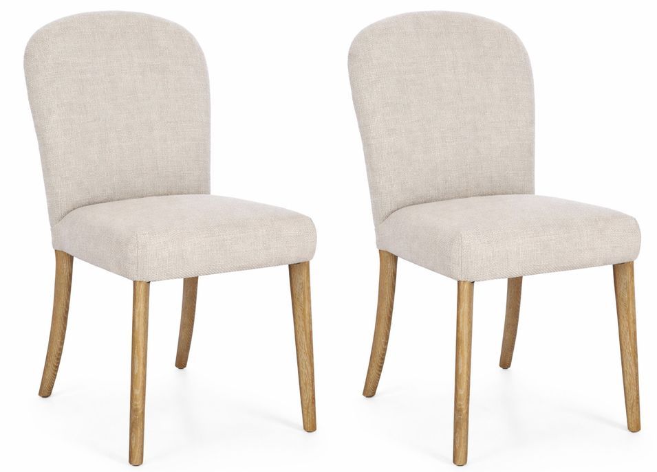 Lot de 2 chaises SOFIA – Tissu premium & détails cloutés élégants - Photo n°1