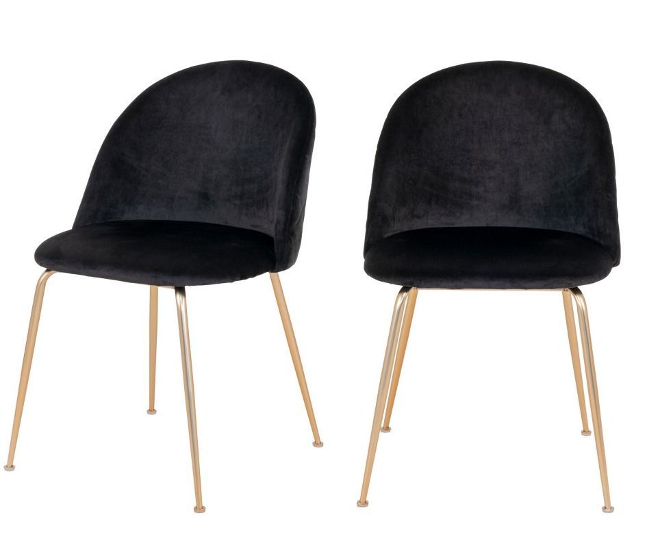 Lot de 2 chaises velours PINOZ – Élégance contemporaine - Photo n°1