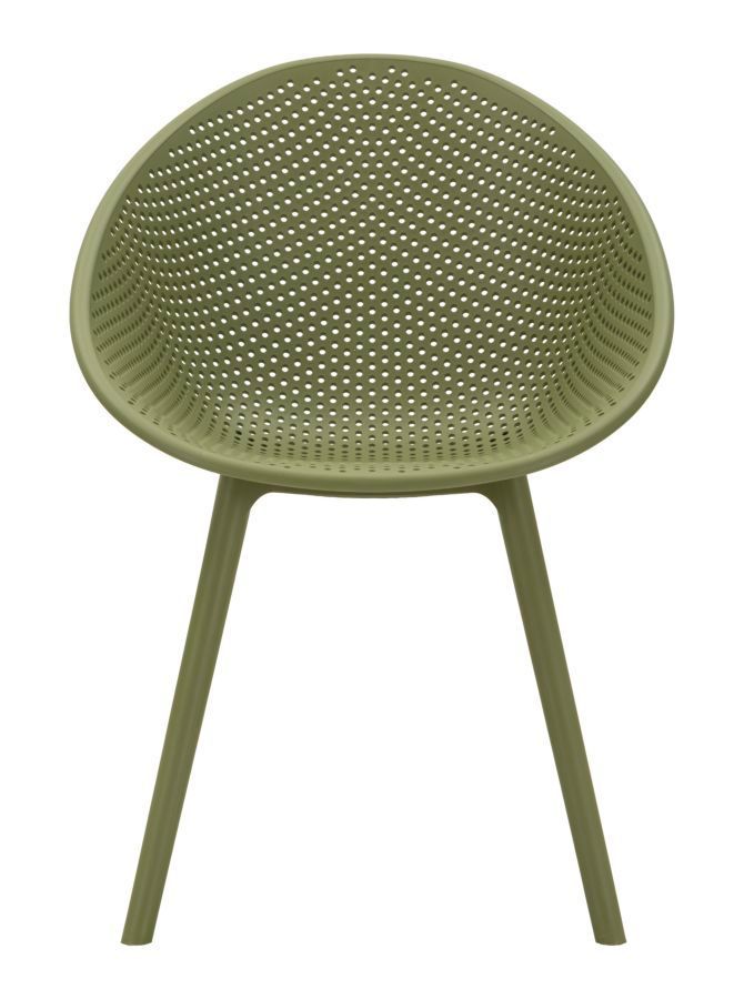Lot de 2 chaises vert sauge tressées intérieur extérieur Ibiza - Photo n°1