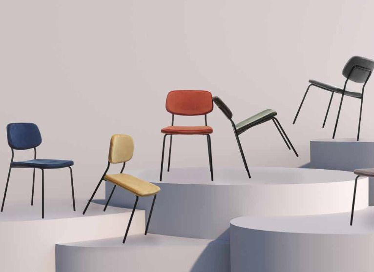 Lot de 2 chaises ZOLA en velours et pieds métal noir - Photo n°1