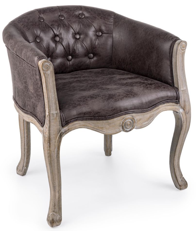 Lot de 2 fauteuils DIVA – Pieds en bois d'Hévéa naturel et assise en tissu - Photo n°1