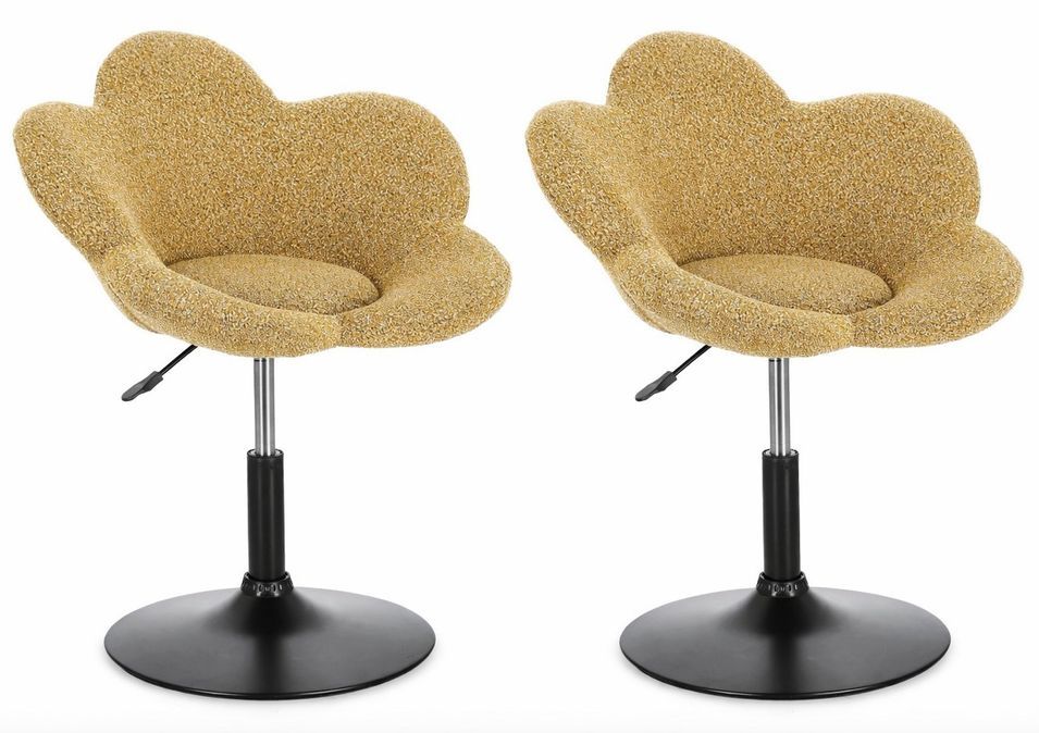 Lot de 2 fauteuils réglables design FLEURS – Elégance florale et confort ajustable - Photo n°1