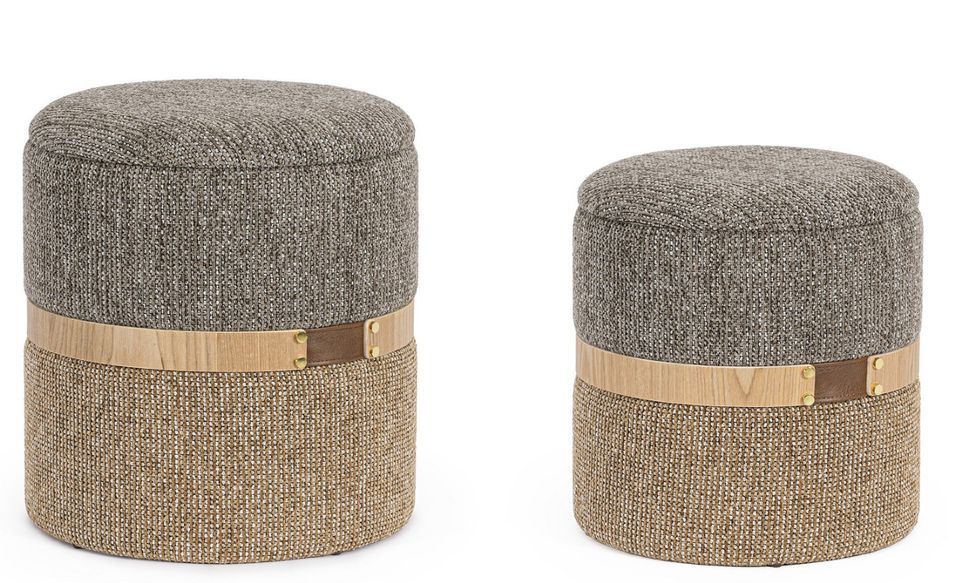 Lot de 2 poufs avec rangement TANYA - Photo n°1