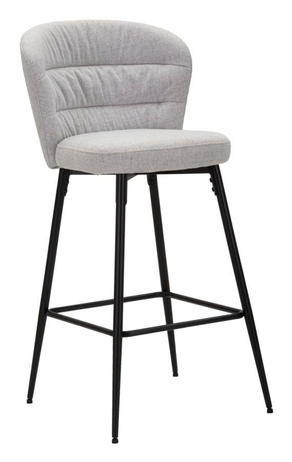 Lot de 2 tabourets de bar gris style années 70 Ela - Photo n°1