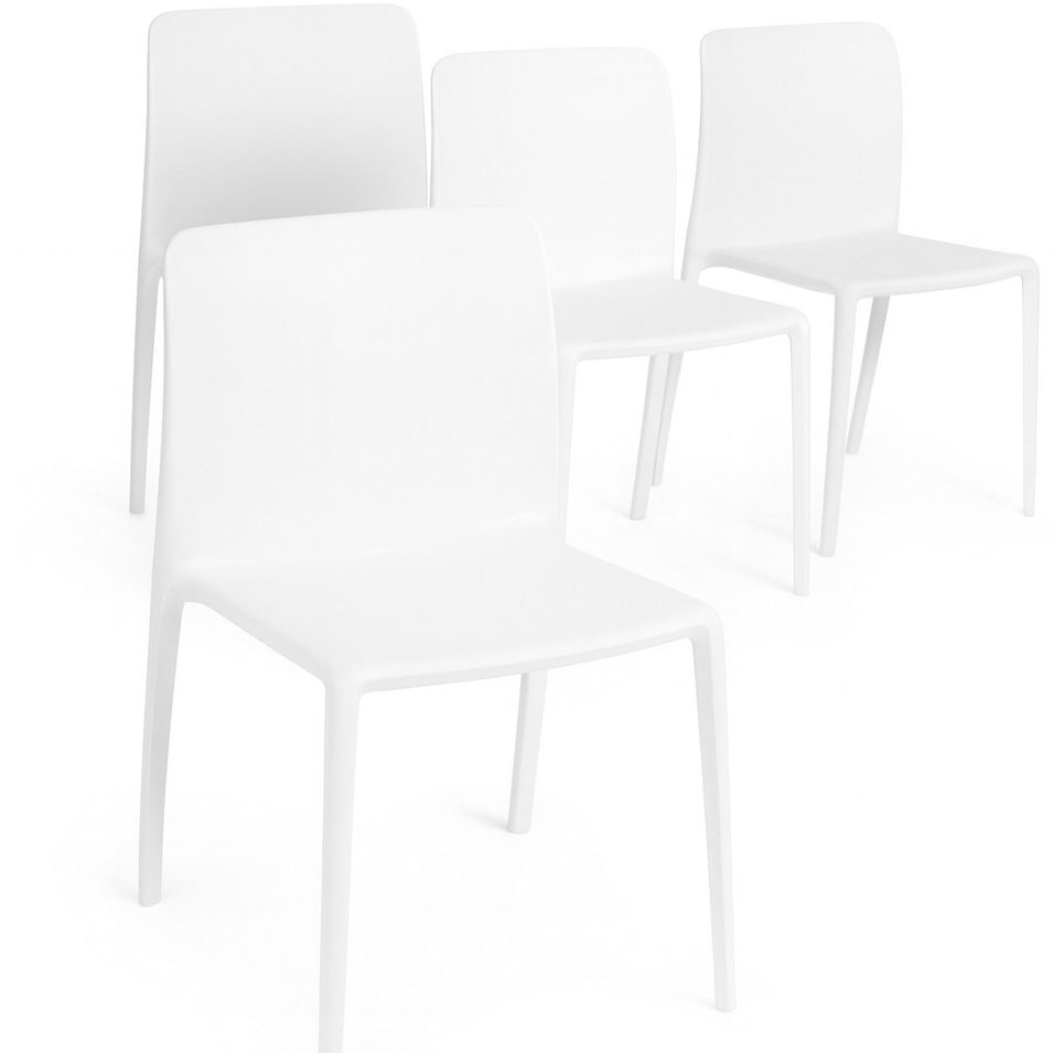 Lot de 4 chaises empilables polypropylène KLOVIS - Photo n°1