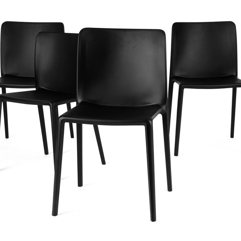 Lot de 4 chaises empilables polypropylène KLOVIS - Photo n°1