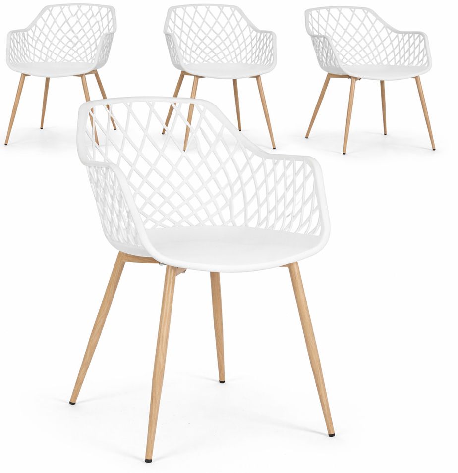 Lot de 4 chaises Optik - Polyvalentes pour intérieur et éxtérieur - Photo n°1