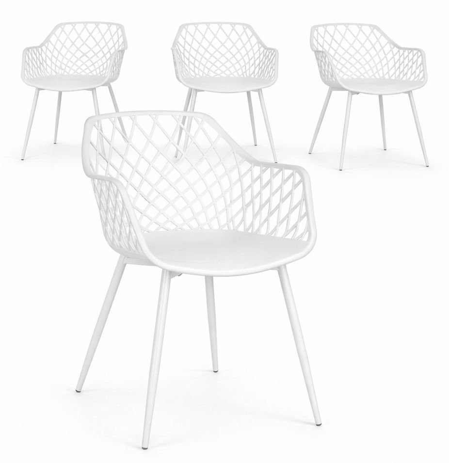 Lot de 4 chaises Optik - Polyvalentes pour intérieur et éxtérieur - Photo n°1