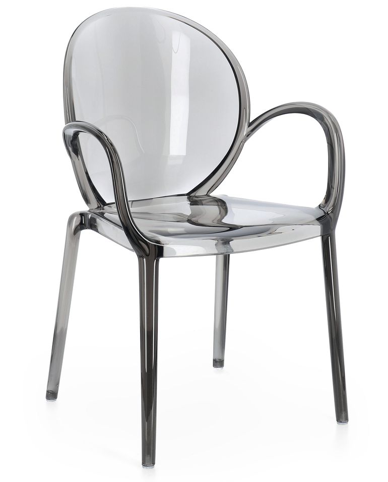 Lot de 4 chaises transparentes avec accoudoirs KAMILA - Haut de gamme - Photo n°1