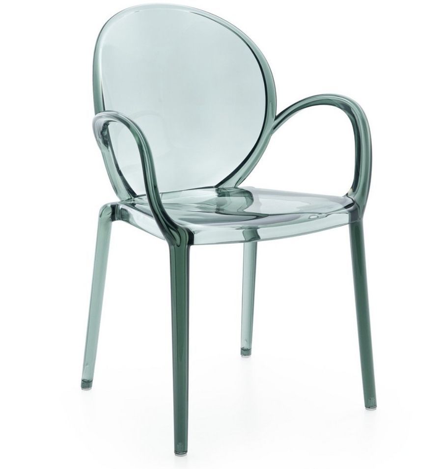 Lot de 4 chaises transparentes avec accoudoirs Kamila - Haut de gamme - Photo n°1