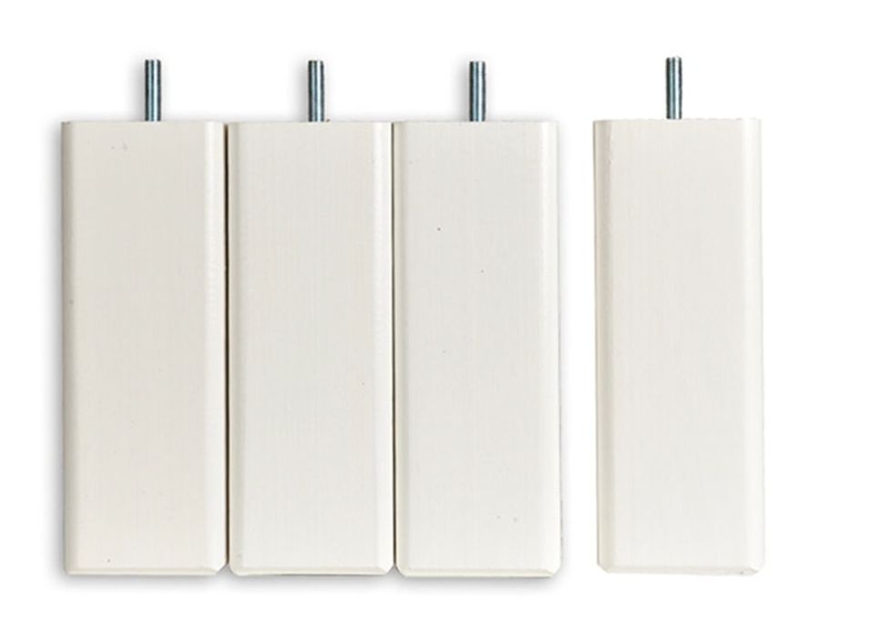 Lot de 4 pieds de lit carrés en bois Bellecour - Robustesse et simplicité - Photo n°1