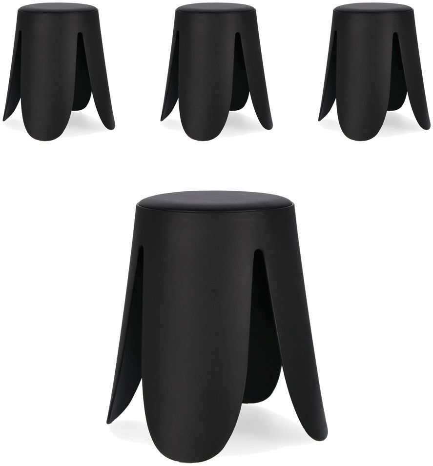 Lot de 4 tabourets d’appoint empilables IMOGEN - Hauteur d'assise 47 cm - Photo n°1