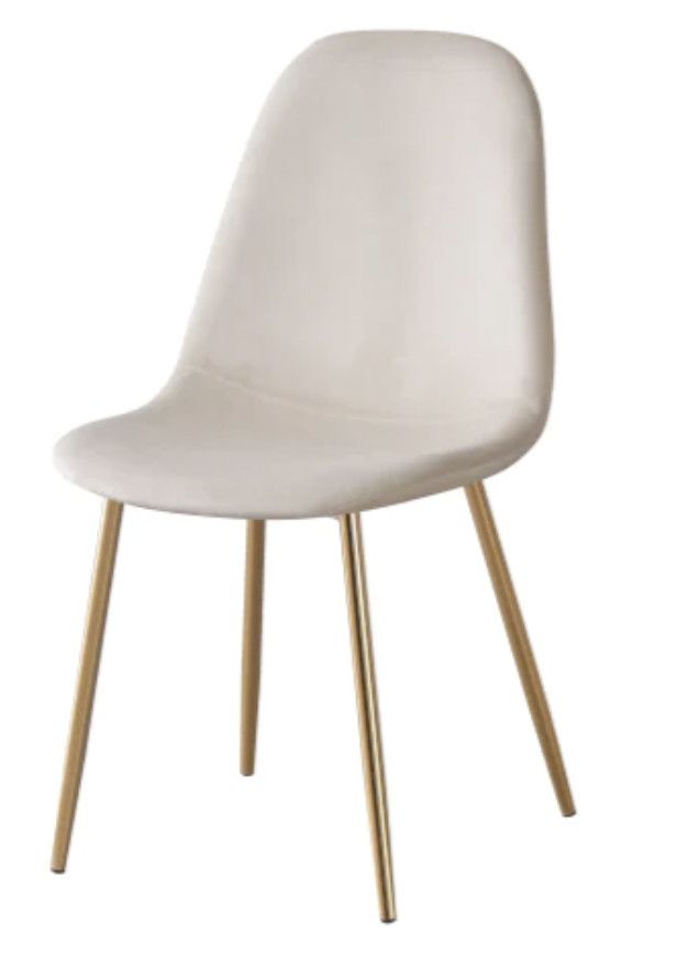 Lot de 6 chaises Ruka en velours avec pieds en acier doré - Élégance moderne - Photo n°1