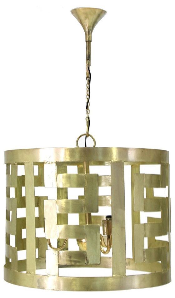 Lustre art déco laiton doré brillant Eneka 66 - Photo n°1