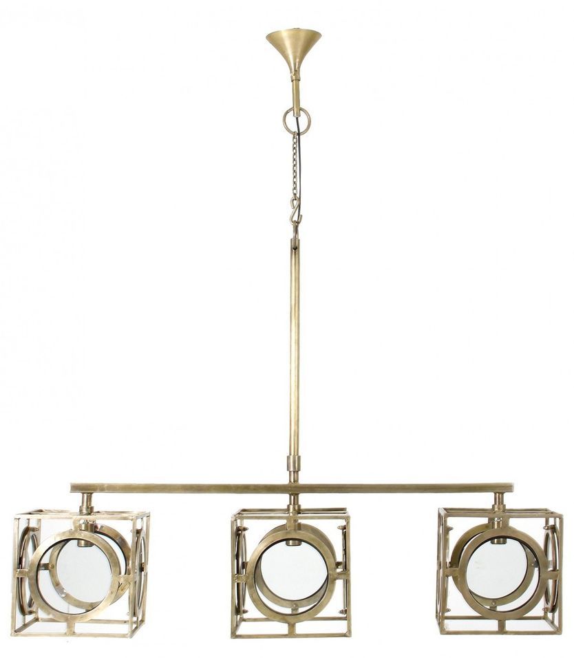 Lustre art déco laiton et verre doré Eneka - Photo n°1