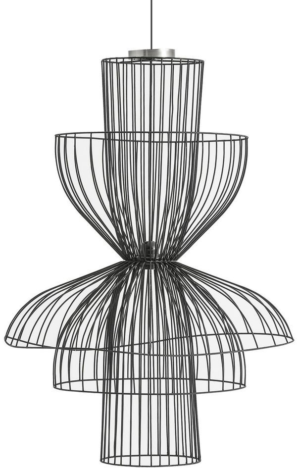 Lustre art déco métal noir Divin - Photo n°1