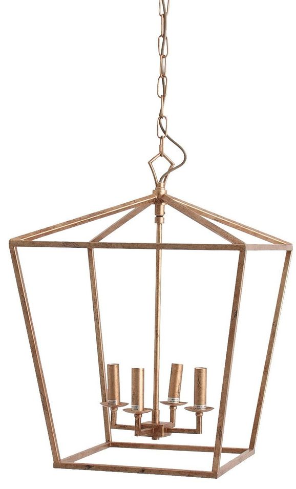 Lustre classique en fer doré vieux Assiba - Photo n°1