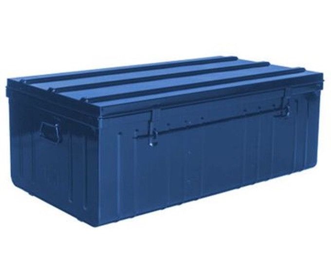 Malle acier bleu Dax L 112 x 45 x P 60 cm - Photo n°1