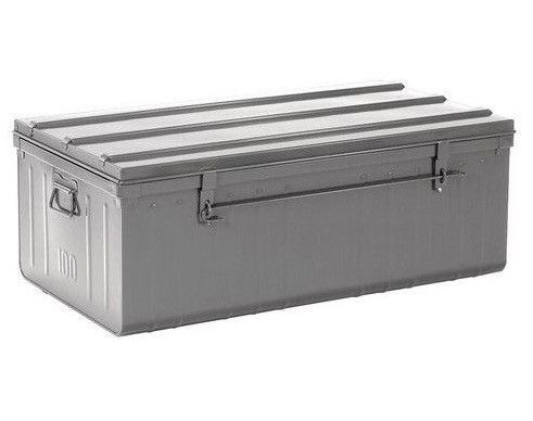 Malle acier gris Dax L 101 x H 41 x P 56 cm - Photo n°1