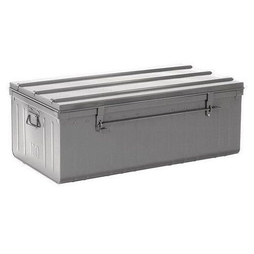 Malle acier gris Dax L 112 x H 45 x P 60 cm - Photo n°1