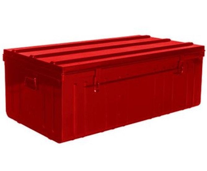 Malle acier rouge Dax L 101 x H 41 x P 56 cm - Photo n°1