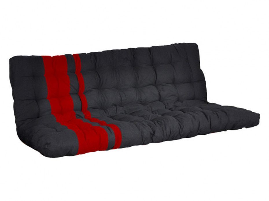 Matelas banquette rouge et noir Mezzaclic 135x190 cm - Photo n°1