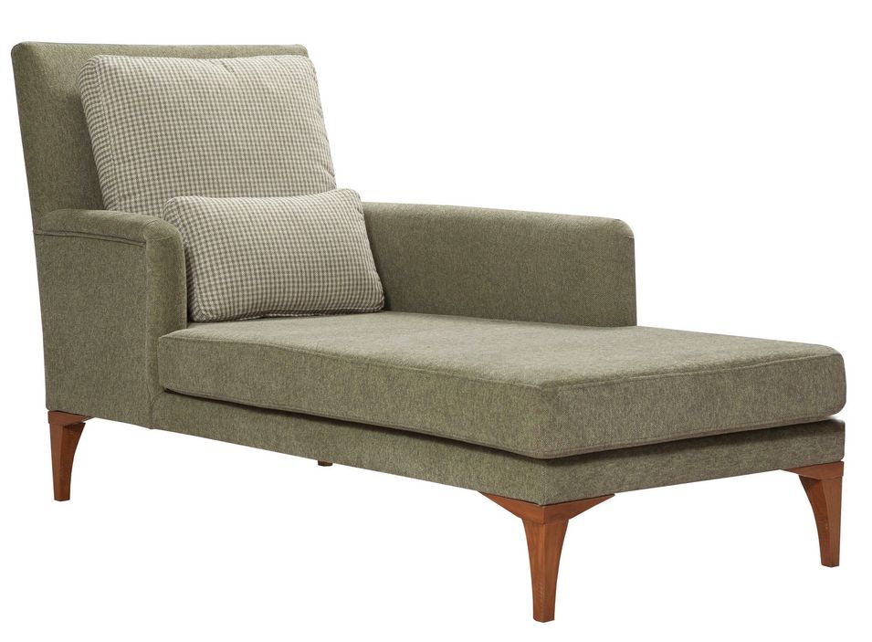 Méridienne en tissu doux velouté vert olive Koupa - Photo n°1