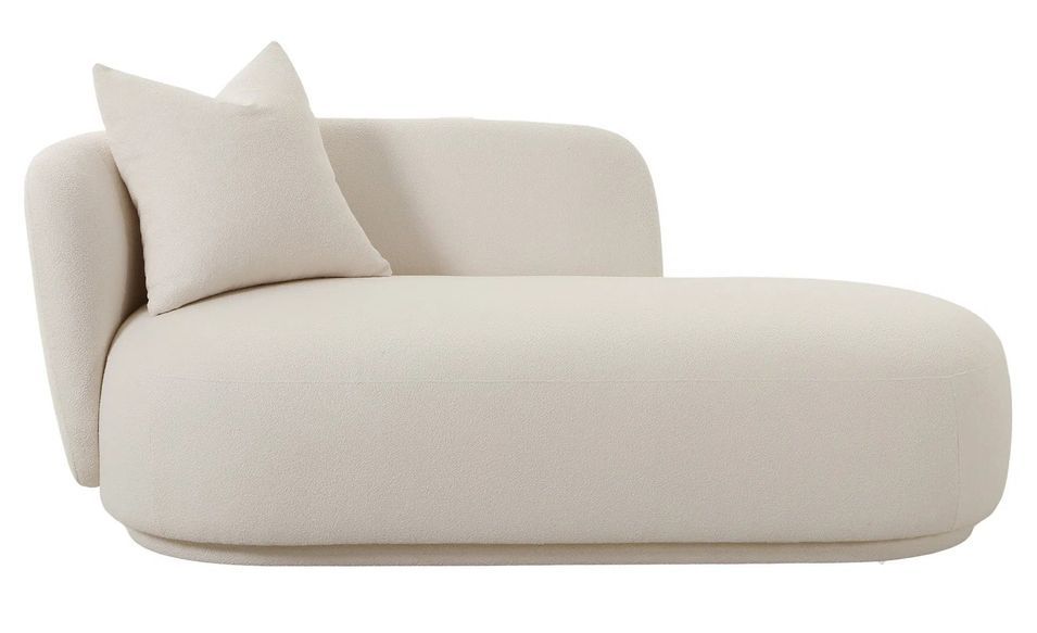 Méridienne MYKONOS – Tissu bouclette beige - Photo n°1