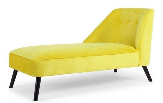 Méridienne velours Jaune Kando - Photo n°1