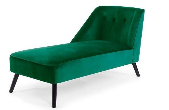 Méridienne velours vert Kando - Photo n°1