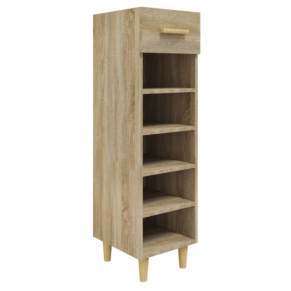 Meuble à étagères Livio avec 1 tiroir - Pieds en bois naturel - Photo n°1