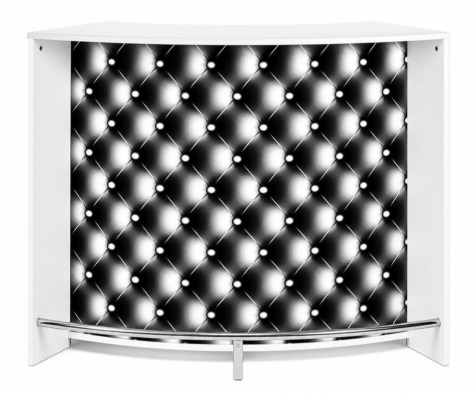Meuble bar blanc SNACK 134 cm – Comptoir de cuisine avec étageres reglables - Photo n°1
