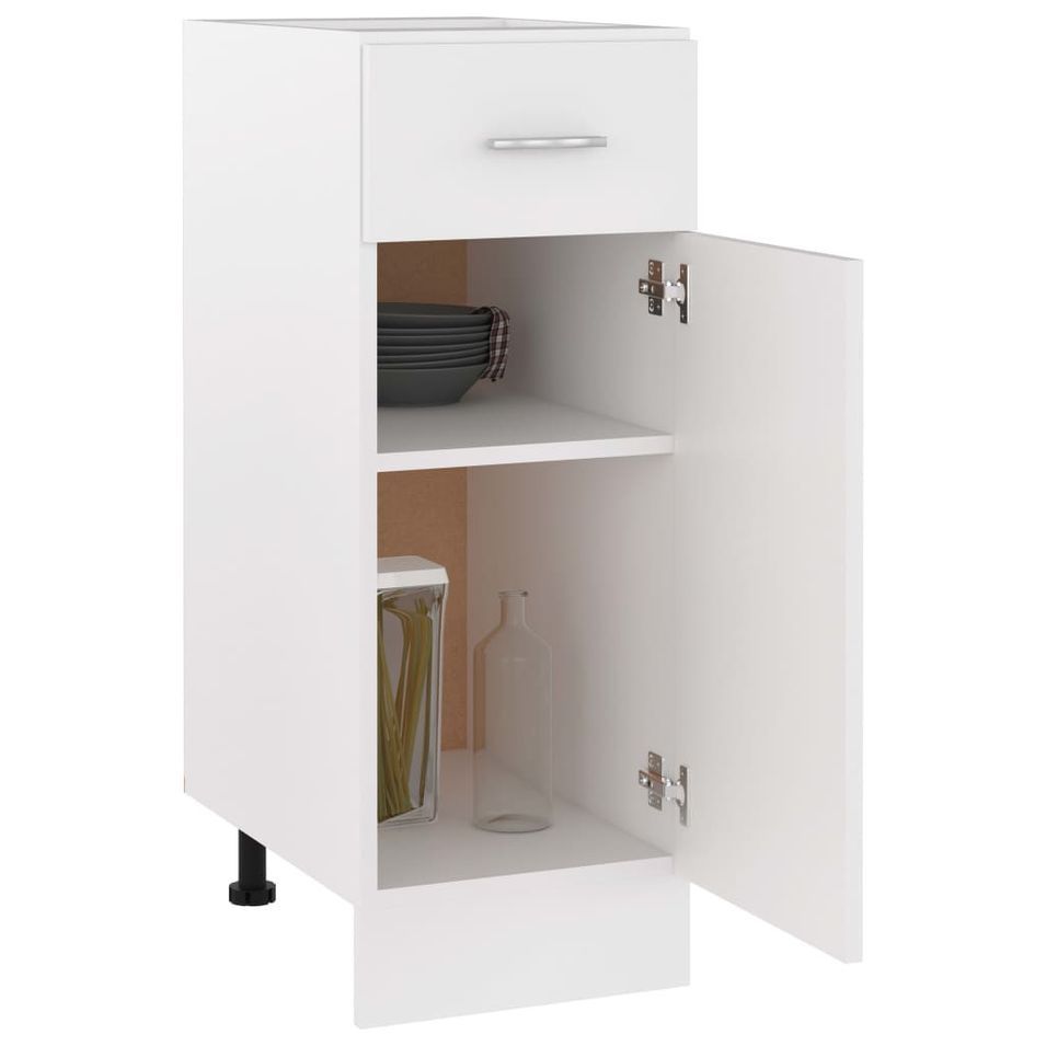 Meuble bas de cuisine Blanc 30x46x81,5 cm - Photo n°4