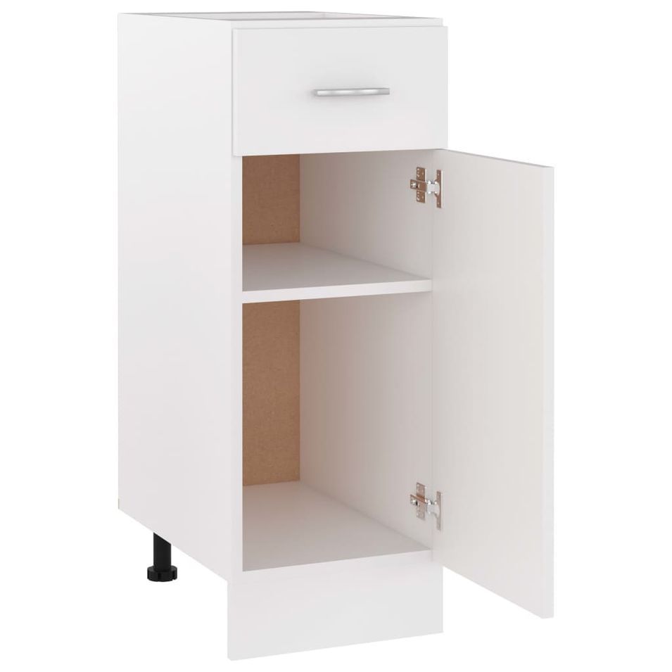 Meuble bas de cuisine Blanc 30x46x81,5 cm - Photo n°7