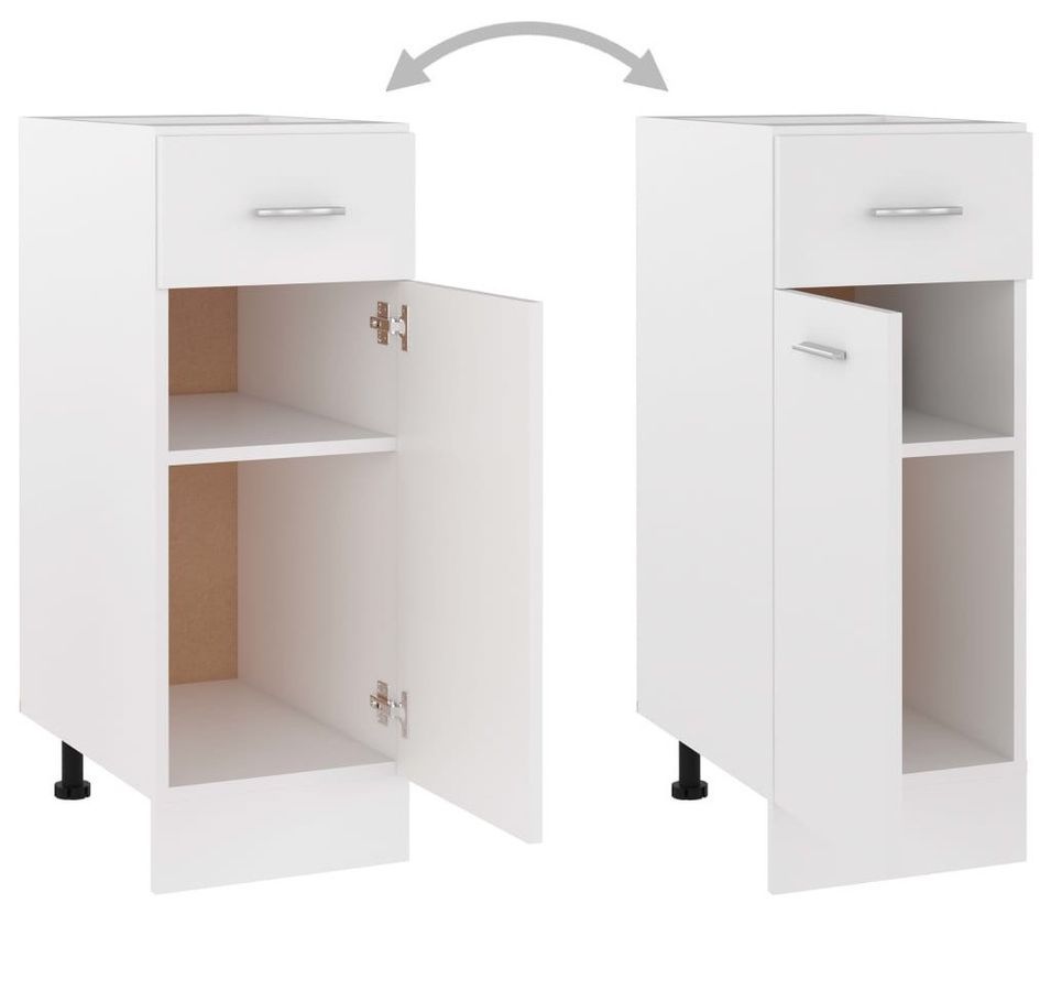Meuble bas de cuisine Blanc 30x46x81,5 cm - Photo n°2