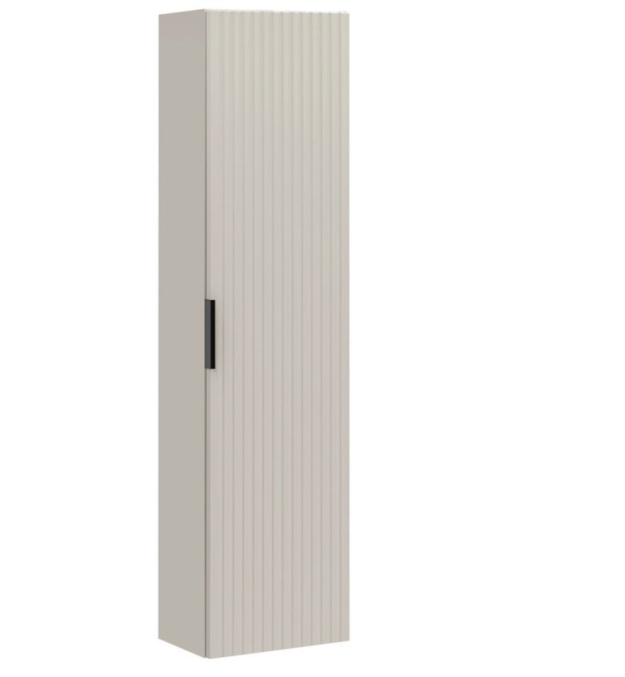 Meuble colonne suspendu de salle de bain ADEL 35 cm – Design rainuré - Photo n°1