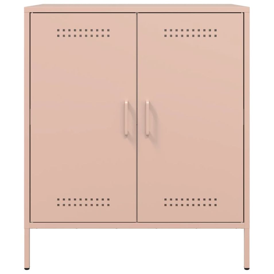 Meuble de rangement 2 portes en acier Klavin 68 cm - Style Industriel - Photo n°1
