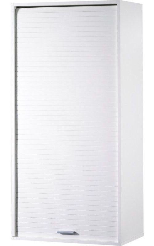 Meuble de rangement à rideau large blanc Cool L 60 x H 124 x P 35 cm - Photo n°1