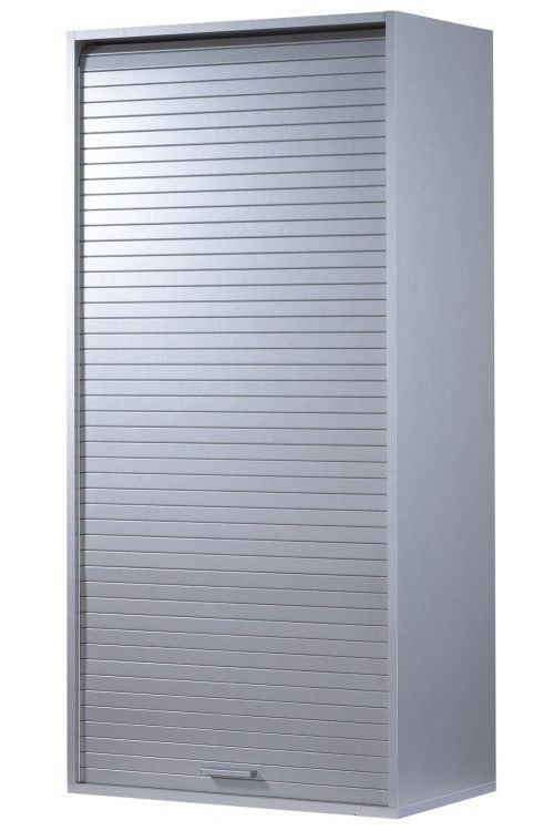 Meuble de rangement à rideau large gris Cool L 60 x H 124 x P 35 cm - Photo n°1