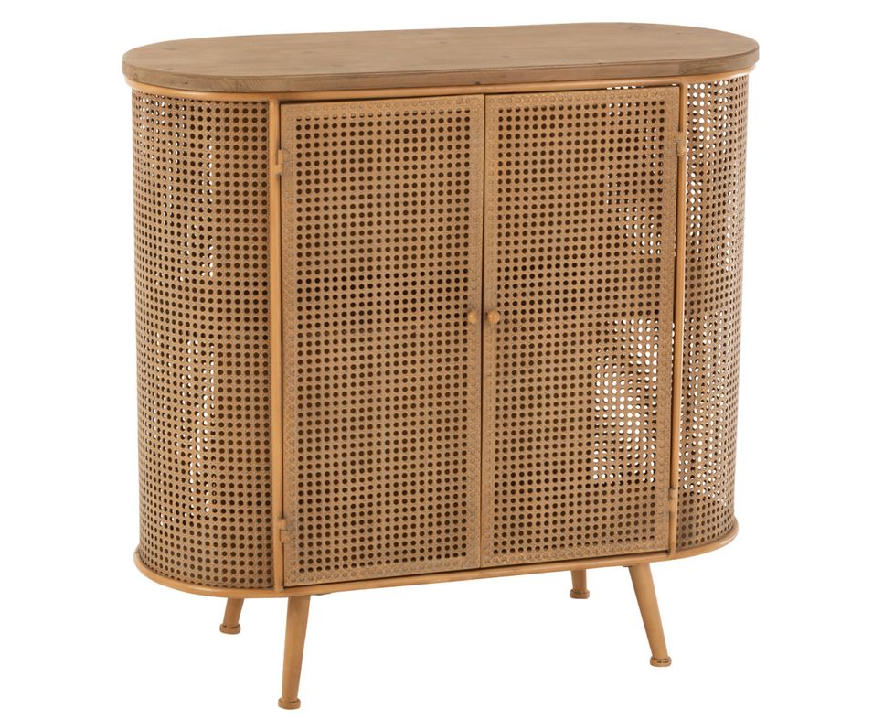 Meuble de rangement arrondie métal Josiane L 90 cm - Photo n°1