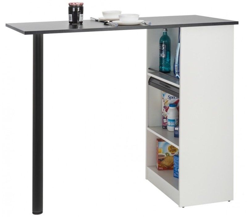 Meuble de rangement avec table de cuisine LUKO 130 cm - Photo n°1